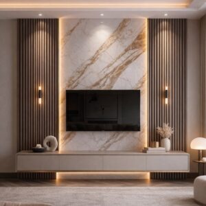 Modern Walnut TV Unit