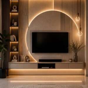 Luxury Wall-Mounted TV Unit